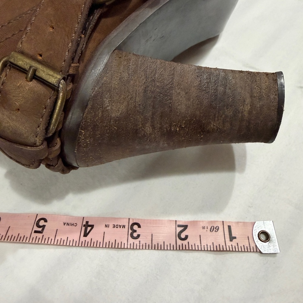 Steve Madden Hailee Distressed Brown Leather Western Boots 10M - Picture 9 of 11